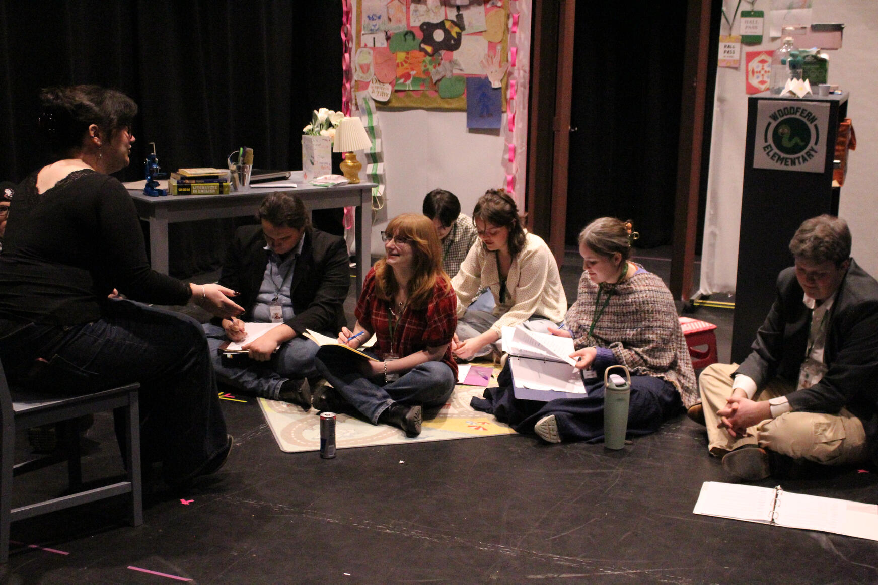 Rehearsals for Woodfern (2026). Photo by Marye Friedrichs.