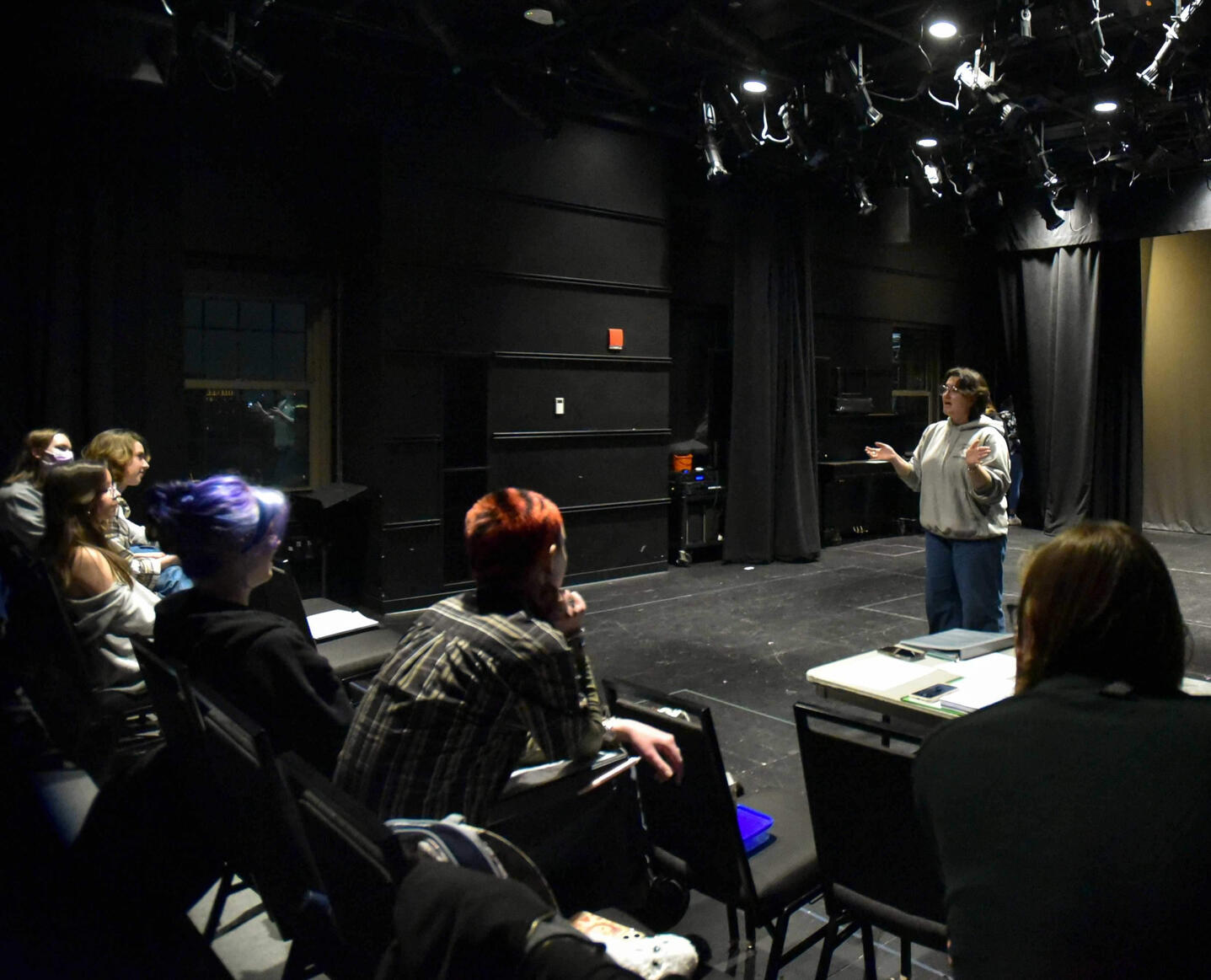 Rehearsals for Career Man (2025). Photo by Nate Kelleher.